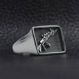 A2 Mens Titanium Sons of Anarchy Biker Rings - Biker Jewelry for Him - Cool Gifts for Motorcycle Enthusiast
