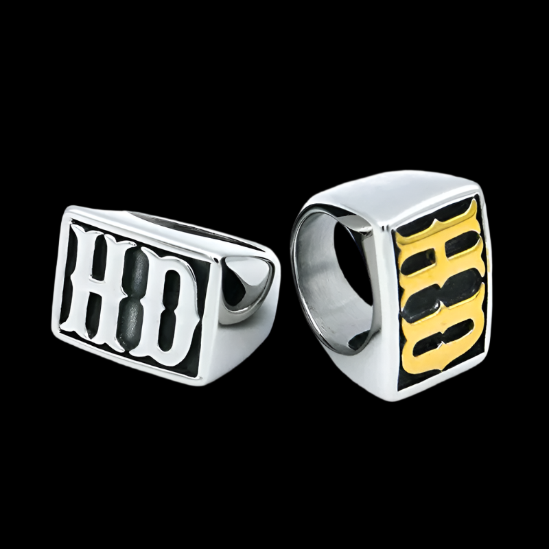mens motorcycle rings hd mc in gold silver dark silver for motorcycle enthusiast and riders high quality stainless steel titanium surgical steel hypoallergenic