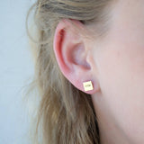 Fuck Off Hand Stamped Earrings For Her - Brass - Hypoallergenic - Sassy Style for Her