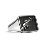 A2 Mens Titanium Sons of Anarchy Biker Rings - Biker Jewelry for Him - Cool Gifts for Motorcycle Enthusiast