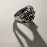 mens lionhead titanium steel punk ring tribal lions head design fearless untamed spirit motorcycle club bold statement seize the day audacious accessory biker gothic viking hawaiian style aztec mayan bold lionhead biker ring mayan aztec influence durable titanium stainless steel mens present quick and complimentary shipping rebellious spirit mens fashion unique jewelry alternative style mens statement ring mc harley davidson HD club style biker club mayans