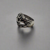 mens lionhead titanium steel punk ring tribal lions head design fearless untamed spirit motorcycle club bold statement seize the day audacious accessory biker gothic viking hawaiian style aztec mayan bold lionhead biker ring mayan aztec influence durable titanium stainless steel mens present quick and complimentary shipping rebellious spirit mens fashion unique jewelry alternative style mens statement ring mc harley davidson HD club style biker club mayans