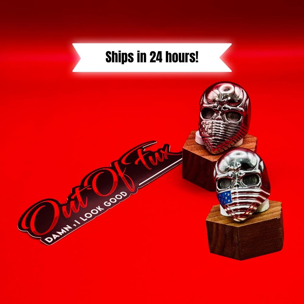 American Flag Biker Ring - Skull Stainless Steel for Men