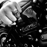 Viking Skull Stainless Steel Ring with Bandana Design