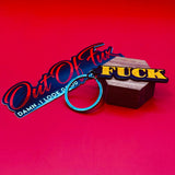 Fuck Gold Glitter Key chain perfect for motorcycle and automotive enthusiast