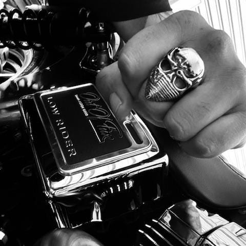 American Flag Biker Ring - Skull Stainless Steel for Men