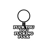 Bold 'Fuck' Enamel Keychain - Statement Accessory Gift