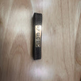 Handmade Leather Cuff for Her Black Leather Red Bracelet Genuine Leather Brass Stamped F*ck for Women Dainty Demure Rebellious