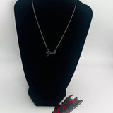 Fuck Script Necklace in Silver - 18K Gold Stainless Steel 16" Bachelorette Party Gift - Inappropriate Swear Word Jewelry Charm Minimalist
