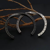 Vintage Rune Bracelet - Antique Silver Cuff for Men & Women, Viking Celtic Biker Jewelry, High-Quality Stainless Steel