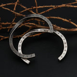 Vintage Rune Bracelet - Antique Silver Cuff for Men & Women, Viking Celtic Biker Jewelry, High-Quality Stainless Steel