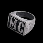 mens motorcycle rings hd mc in gold silver dark silver for motorcycle enthusiast and riders high quality stainless steel titanium surgical steel hypoallergenic harley davidson motorcycle club style low rider and dyna rider