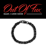Mens Black Byzantine Bracelet - High Quality Durable Biker Gift, Punk & Rock Style, Bold Design