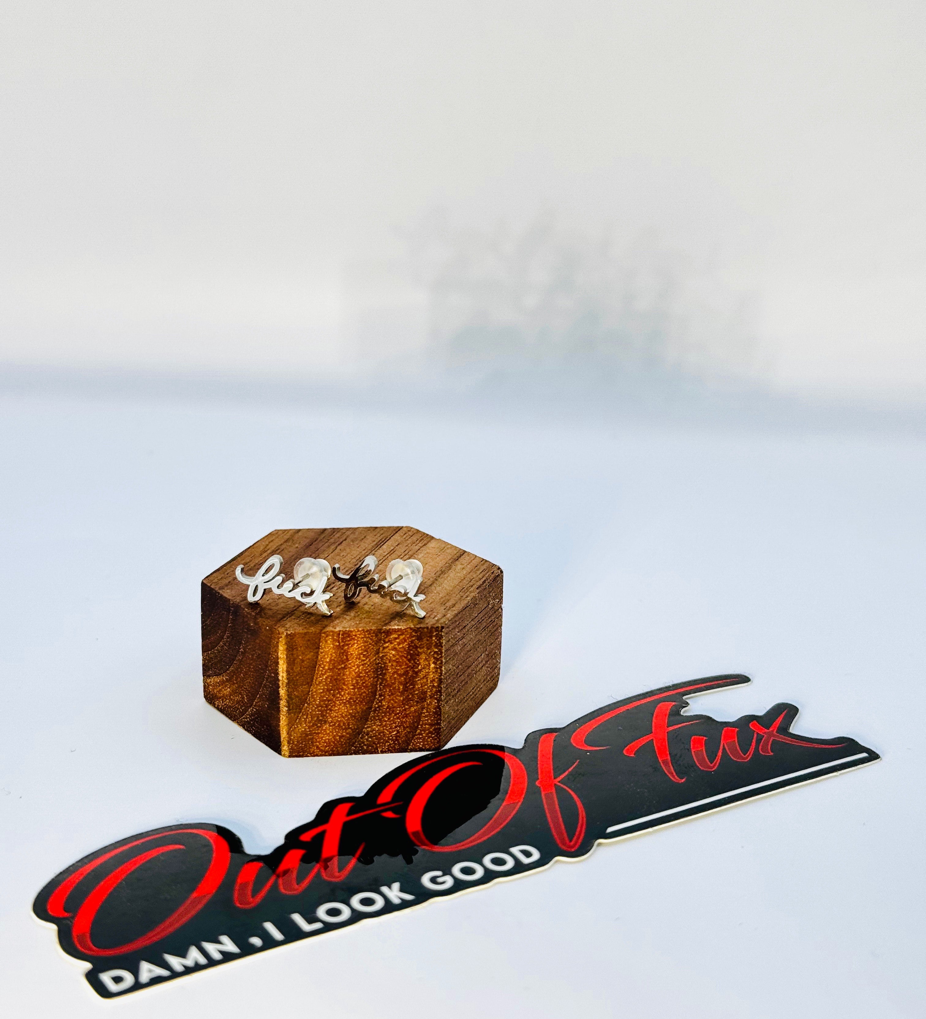 Fuck Stud Earrings for Women Unique Alternative Jewelry Fun Statement Accessories Cuss Word Stud Earrings Edgy Gift