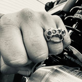 Men's Stainless Steel Polished Brass Knuckle Duster Ring - Bold Statement - Men's Gifts - Biker Rings