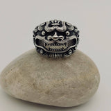 Bold Tribal Lion Head Biker Ring for Men – Heavy-Duty Surgical Grade Stainless Steel and Titanium Jewelry
