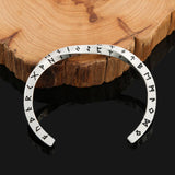 Vintage Rune Bracelet - Antique Silver Cuff for Men & Women, Viking Celtic Biker Jewelry, High-Quality Stainless Steel