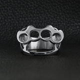 Men's Stainless Steel Polished Brass Knuckle Duster Ring - Bold Statement - Men's Gifts - Biker Rings
