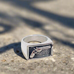 mens pistol ring gun ring biker ring biker lifestyle motorcycle club style gothic first amendment gun rights trump jewelry
