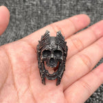 blackened stainless steel skull ring celtic gothic bold biker jewelry mens statement ring viking style mens rings gift unleash rebellious spirit rugged biker-inspired piece perfect for making a statement durable titanium steel 316L stainless steel edgy style long-lasting quality ideal for adventure-seekers bikers embracing individuality adventure and manly defiance touch of attitude standout accessory