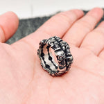 mens biker motorcycle skull ring cubic zirconia CZ unisex biker ring gothic goth punk rocker rockabilly motorcycle club style masculine design mens jewelry fashion jewelry for men man gift manly gifts gift for men dad brother father boyfriend husband