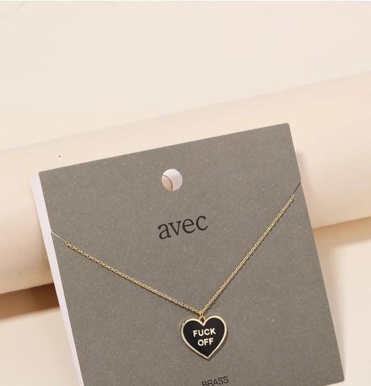 Alternative Statement Necklace Candy Heart Gold Plated Steel Studs Punk Rock Style Jewelry Modern Fashion Accessory Edgy Design Collection Rebel Style Statement Piece Unique Gift Idea Feminist Fashion Essential Bold Fashion Statement Contemporary