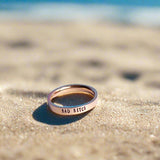 bad bitch hand stamped ring rose gold finish dainty ring hidden swear words subtle slightly inappropriate slut jewelry funny cuss words profanity feminist biker motorcycle lifestyle gothic punk rocker