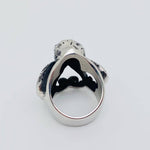mens octopus kraken ring motorcycle biker moto enthusiast punk rocker vintage style rockabilly large durable heavy duty mens ring high quality gift for him for dad for bother for boyfriend for husband unique ring mens jewelry style for men band statement ring for men manly masculine ring jewelry for him fashion jewelry for men chunky rings for men sterling silver stainless steel titanium ring davy jones pirate ring johnny depp skull viking celtic barbarian style club style