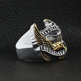mens biker harley davidson indian HD ring motorcycle rider live to ride ride to live ring gold silver eagle americana american pride biker lifestyle motorcycle rider club style vintage rocker rockabilly mens ring for dad for brother for husband for boyfriend for guy man masculine jewelry ring fashion rings for men ring band for men chunky mens ring large high quality heavy metal heavy ring sterling silver titanium ring johnny depp metallica