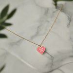 Alternative Statement Necklace Candy Heart Gold Plated Steel Studs Punk Rock Style Jewelry Modern Fashion Accessory Edgy Design Collection Rebel Style Statement Piece Unique Gift Idea Feminist Fashion Essential Bold Fashion Statement Contemporary