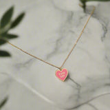Alternative Statement Necklace Candy Heart Gold Plated Steel Studs Punk Rock Style Jewelry Modern Fashion Accessory Edgy Design Collection Rebel Style Statement Piece Unique Gift Idea Feminist Fashion Essential Bold Fashion Statement Contemporary