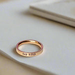 bad bitch hand stamped ring rose gold finish dainty ring hidden swear words subtle slightly inappropriate slut jewelry funny cuss words profanity feminist biker motorcycle lifestyle gothic punk rocker