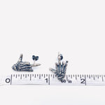 sterling silver skeleton skull hand stud earrings hypoallergenic fuck you flipping off funny sassy profanity high quality free shipping playful unique traditional jewelry intricate detailing edgy skull bones bold touch make a statement individuality hypoallergenic sterling silver high quality handmade punk gothic jewelry rebellious accessories alternative fashion statement earrings bold jewelry unique earrings sterling silver earrings sassy stud earrings bold statement jewelry