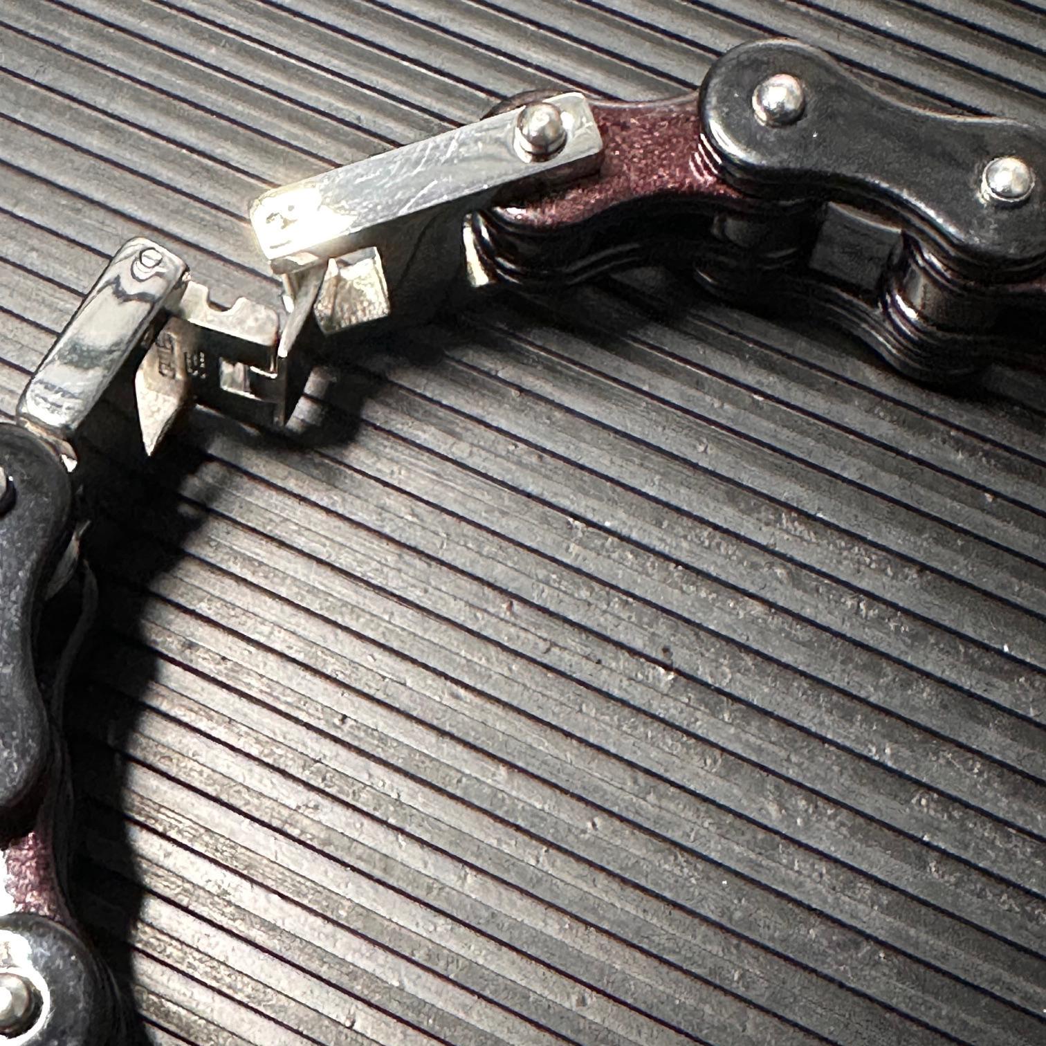 Mechanic Jewelry Collection Black Motorcycle Chain Bracelet Premium Steel Construction Leather Band Detail Industrial Design Style Perfect Biker Gift Alternative Fashion Statement Metal Head Accessory Daily Wear Essential Father Day Present
