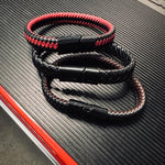 iker Leather Bracelet Mens Motorcycle Fashion Accessory Black Braided Design Magnetic Clasp Closure Premium Style Statement Perfect Dad Birthday Gift Masculine Fashion Piece Faux Leather Construction Durable Daily Wear Essential Cool
