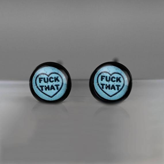 fuck that oh shit swear word cuss word earrings resin handmade stainless steel hypoallergenic womens jewelry womens earrings sassy rebellious bold statement classy inappropriate subtle fashion jewelry for her gifts for her dainty earrings demure earrings earrings for mom sister bachelorette party best friend BFF gift galentine day valentines day birthday
