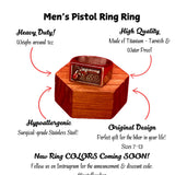 Bold Pistol Revolver Design Stainless Steel Motorcycle Ring Unisex Ring - High Quality Stainless Steel Ring