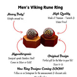 Viking Rune Stainless Steel Ring - Bold and Rebellious Design