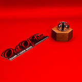 Bold Coffin Skeleton Stainless Steel Ring with Red Stone - Perfect for Bikers and Motorcycle Enthusiasts