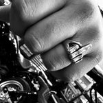F*ck Off Ring - Middle Ring Titanium Mens Ring Stainless Steel Tarnish-proof Ring for Biker Goth Gift for Him with Free Shipping