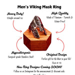 Bold Spartan Mask Stainless Steel Men's Biker Ring