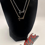 Fuck Script Necklace in Silver - 18K Gold Stainless Steel 16" Bachelorette Party Gift - Inappropriate Swear Word Jewelry Charm Minimalist