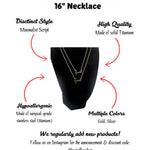 Fuck Script Necklace in Silver - 18K Gold Stainless Steel 16" Bachelorette Party Gift - Inappropriate Swear Word Jewelry Charm Minimalist