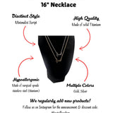 Fuck Script Necklace in Silver - 18K Gold Stainless Steel 16" Bachelorette Party Gift - Inappropriate Swear Word Jewelry Charm Minimalist