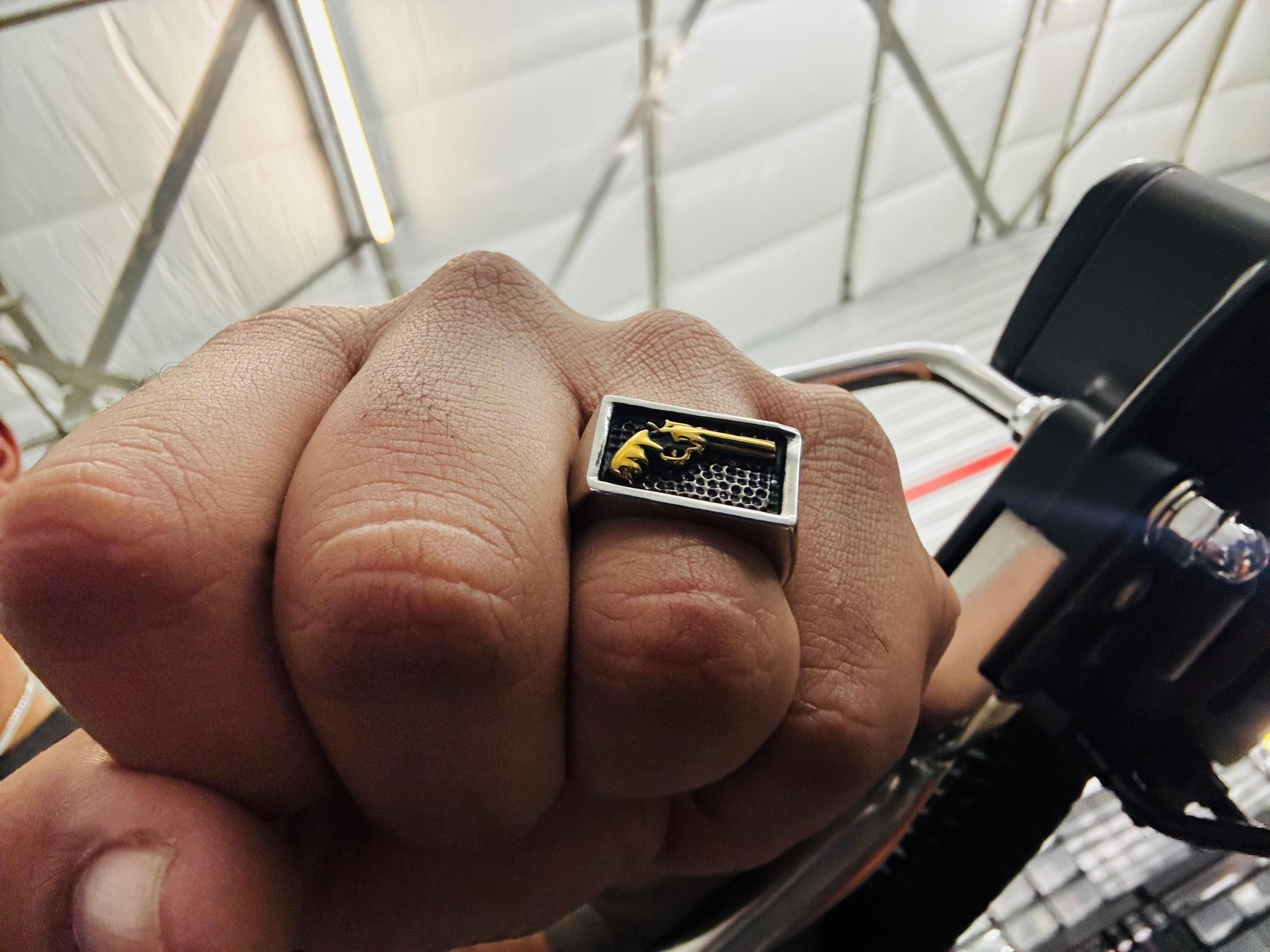 Bold Pistol Revolver Design Stainless Steel Motorcycle Ring Unisex Ring - High Quality Stainless Steel Ring