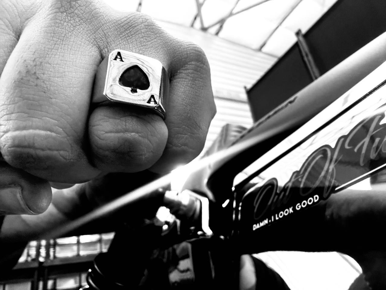 Titanium Biker Ring Men’s Ace of Spades Motorcycle Ring Durable Heavy Duty Harley Davidson Biker Aces Jewelry Fast Free Shipping