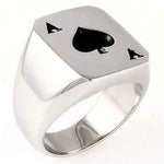 Titanium Biker Ring Men’s Ace of Spades Motorcycle Ring Durable Heavy Duty Harley Davidson Biker Aces Jewelry Fast Free Shipping