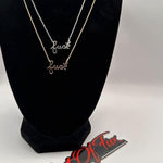 Fuck Script Necklace in Silver - 18K Gold Stainless Steel 16" Bachelorette Party Gift - Inappropriate Swear Word Jewelry Charm Minimalist