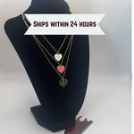Fuck Off Candy Heart Charm Necklace - Brass Pendant 16" Chain Multiple Colors Gifts for Women Womens Jewelry Fast Free Shipping Valentines