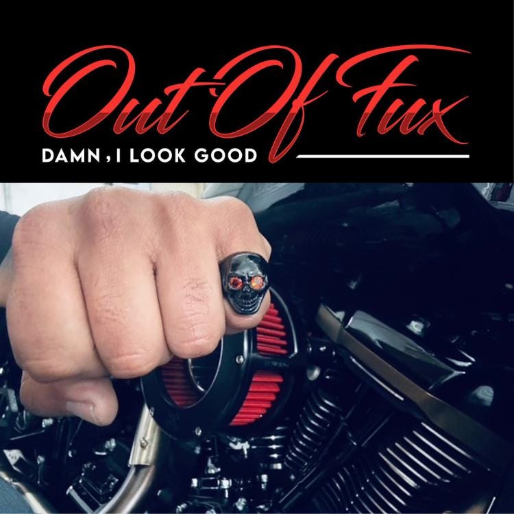 Men's Black Skull Ring with Red Cubic Zirconia Eyes - Bold Biker Ring - Perfect Gift for Him
